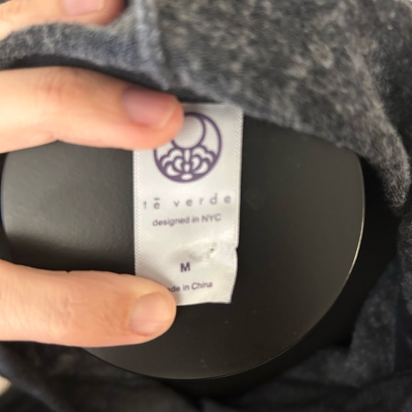 Te Verde Tie Dye Teal Blue hooded sweatshirt size medium - Picture 5 of 6